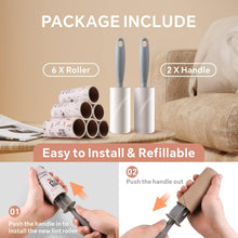 Load image into Gallery viewer, Lint Roller Remover Kit Extra Sticky Reusable with Sheets