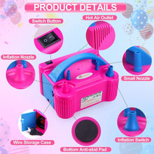 Load image into Gallery viewer, Electric Air Balloon Pump Set Dual Nozzle Balloon Inflator