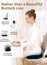 Load image into Gallery viewer, Memory Foam Orthopedic Seat Cushion for Lower Back Pain Relief