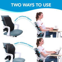 Load image into Gallery viewer, Lumbar Support Pillow for Office Chair Memory Foam Back Cushion