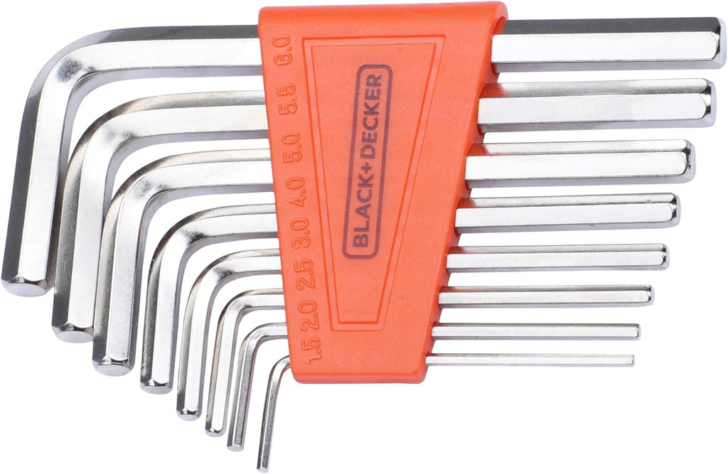 Black Decker Steel Hexkey Set 1.5 6Mm