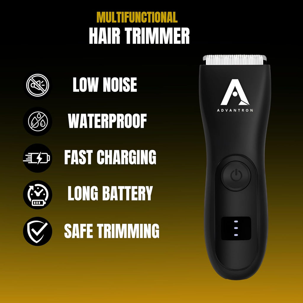 Advantron Waterproof Cordless Trimmer Shaver for Men Beard Hair