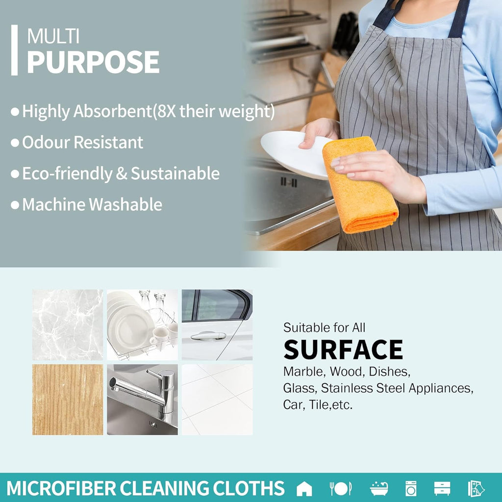 Microfiber Cleaning Cloth Multi Purposes Kitchen Towel Set