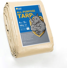 Load image into Gallery viewer, Heavy Duty Tarpaulin Sheet Beige Khaki UV Resistant
