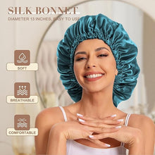 Load image into Gallery viewer, Satin Hair Cap Women&#39;s Silk Sleep Cap Natural Hair