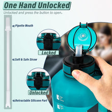 Load image into Gallery viewer, GIFUBOWA Half Gallon Water Bottle with Handle and Straw