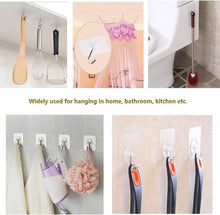 Load image into Gallery viewer, Adhesive Hooks Heavy Duty Wall Hooks 20 Pack