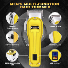 Load image into Gallery viewer, Mens Hair Trimmer Adjustable Blade Rechargeable Clippers Kit