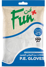 Load image into Gallery viewer, Disposable P E Gloves Clear One Size Fits All Pack