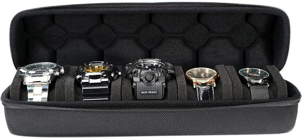 AUKURA Watch Storage Box for Five Watches Black