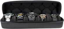 Load image into Gallery viewer, AUKURA Watch Storage Box for Five Watches Black