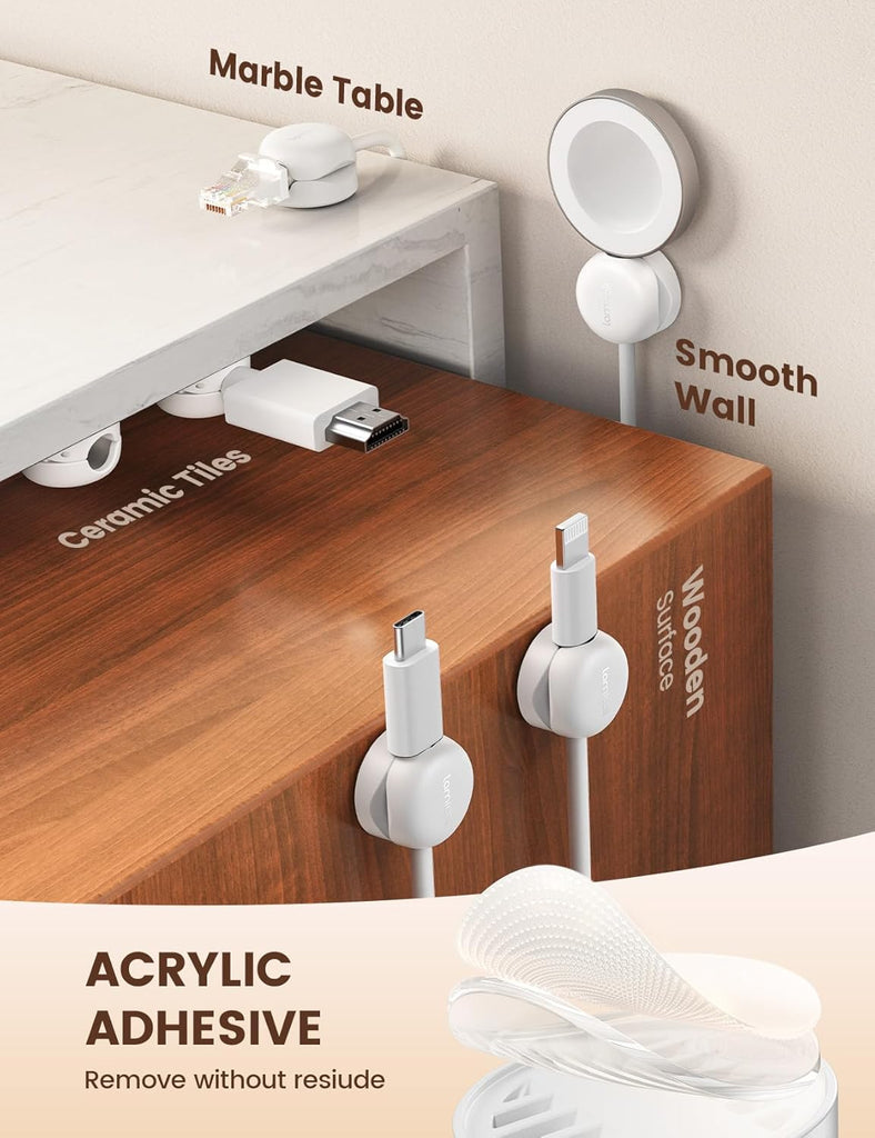 Lamicall Cable Clips Spring Cord Organizer Holder