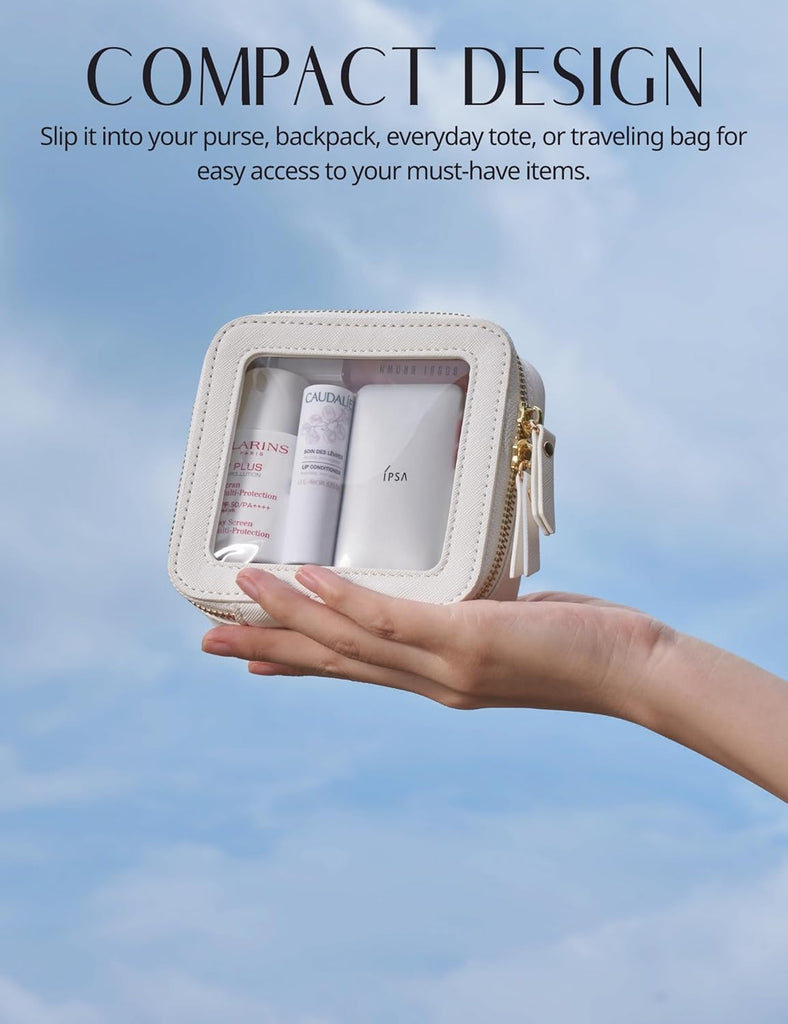 Cosmetic Bag for Purse Mini Makeup Bag Clear Make Up Pouch