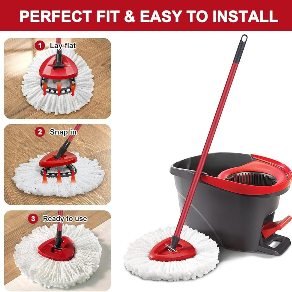 Spin Mop Heads Replacement Compatible with Vileda O Cedar