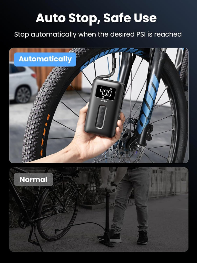UGREEN Portable Air Compressor Digital Tire Pressure Detection