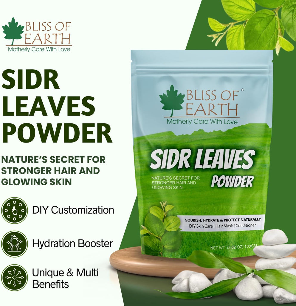 Bliss of Earth Sidr Powder for Hair and Skin Growth