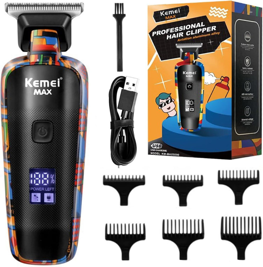 KEMEI Professional Hair Clippers Cordless LCD Display Trimmer Kit