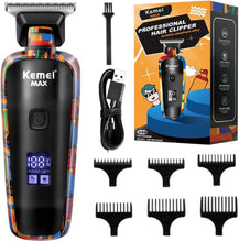 Load image into Gallery viewer, KEMEI Professional Hair Clippers Cordless LCD Display Trimmer Kit