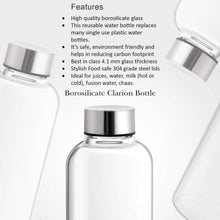 Load image into Gallery viewer, Milton Clarion Borosilicate Glass Water Bottle