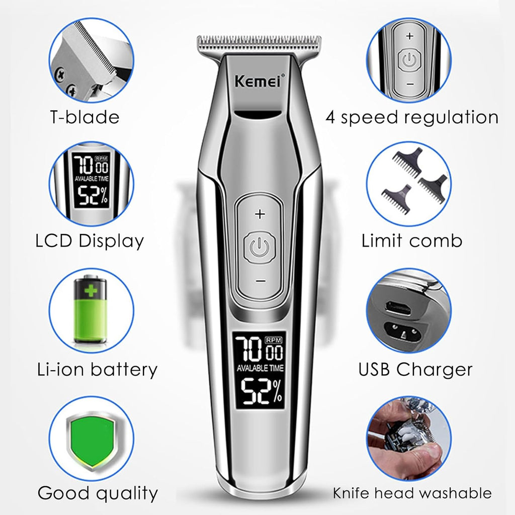 KEMEI Trimmer Cordless Hair Clipper for Men Professional