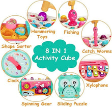 Load image into Gallery viewer, Toddler Activity Cube Baby Montessori Toy Fine Motor Skills