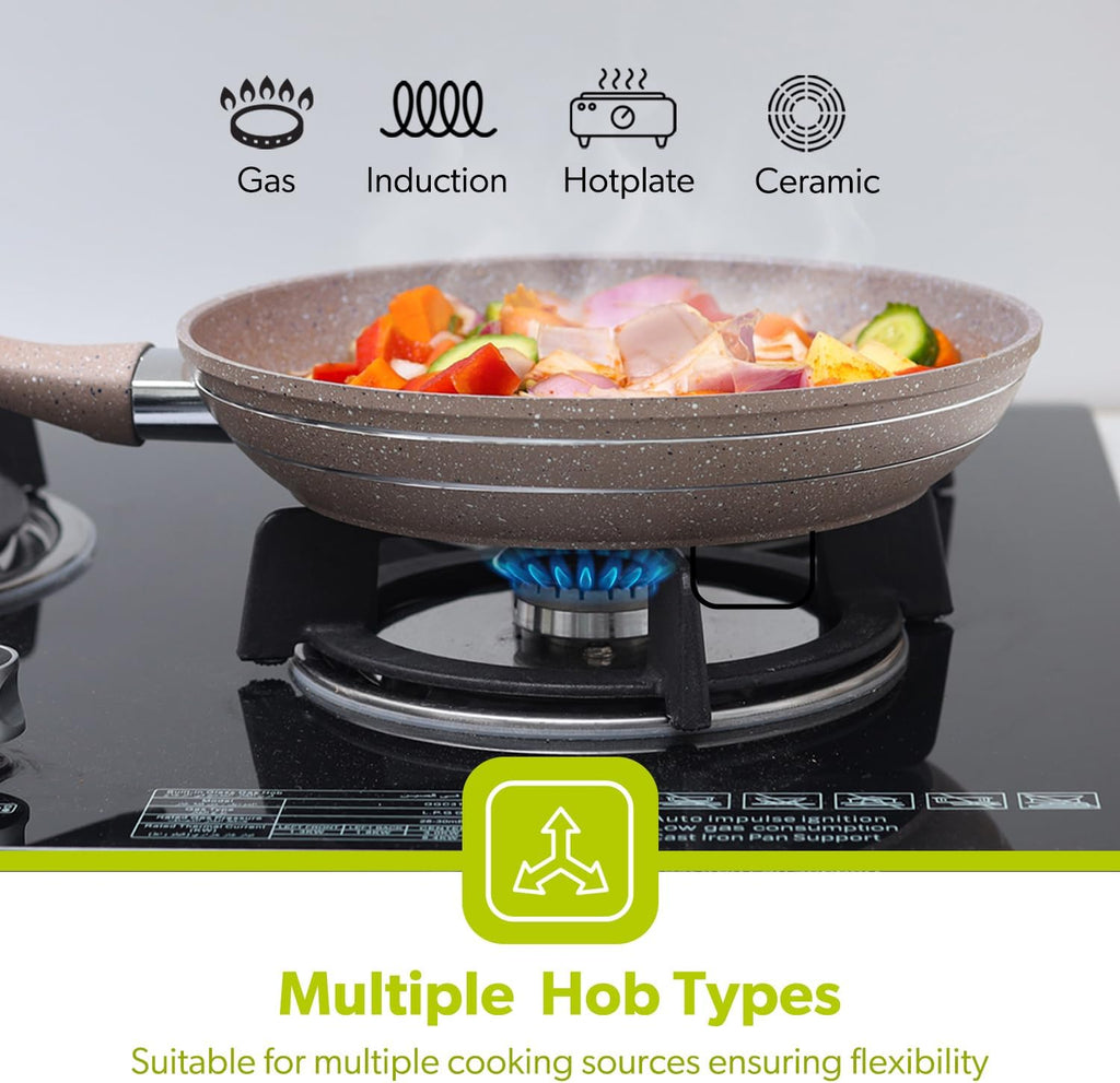 Royalford Smart Fry Pan Granite Non Stick Coating Multiple Hob