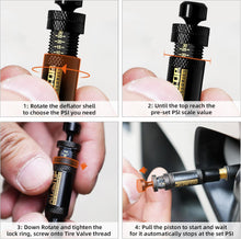 Load image into Gallery viewer, Adjustable Auto Stop Tire Deflator Valve Kit