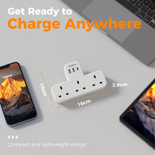 Load image into Gallery viewer, 6 in 1 Power Strip Extension Plug with USB C Charger