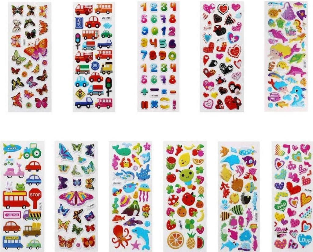 Mumoo Bear 3D Stickers for Kids Puffy Stickers Variety Sheets