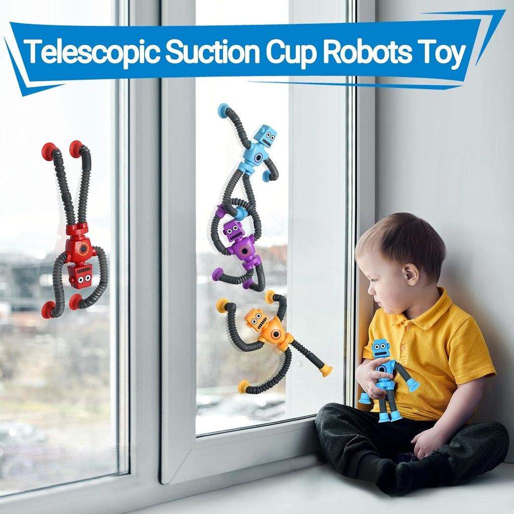 COLEGRY Pop Tubes Robot Fidget Toys for Kids Age 3-6