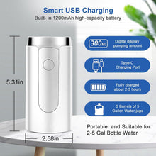 Load image into Gallery viewer, Rness Water Bottle Pump Dispenser Foldable Spout Smart LED Display