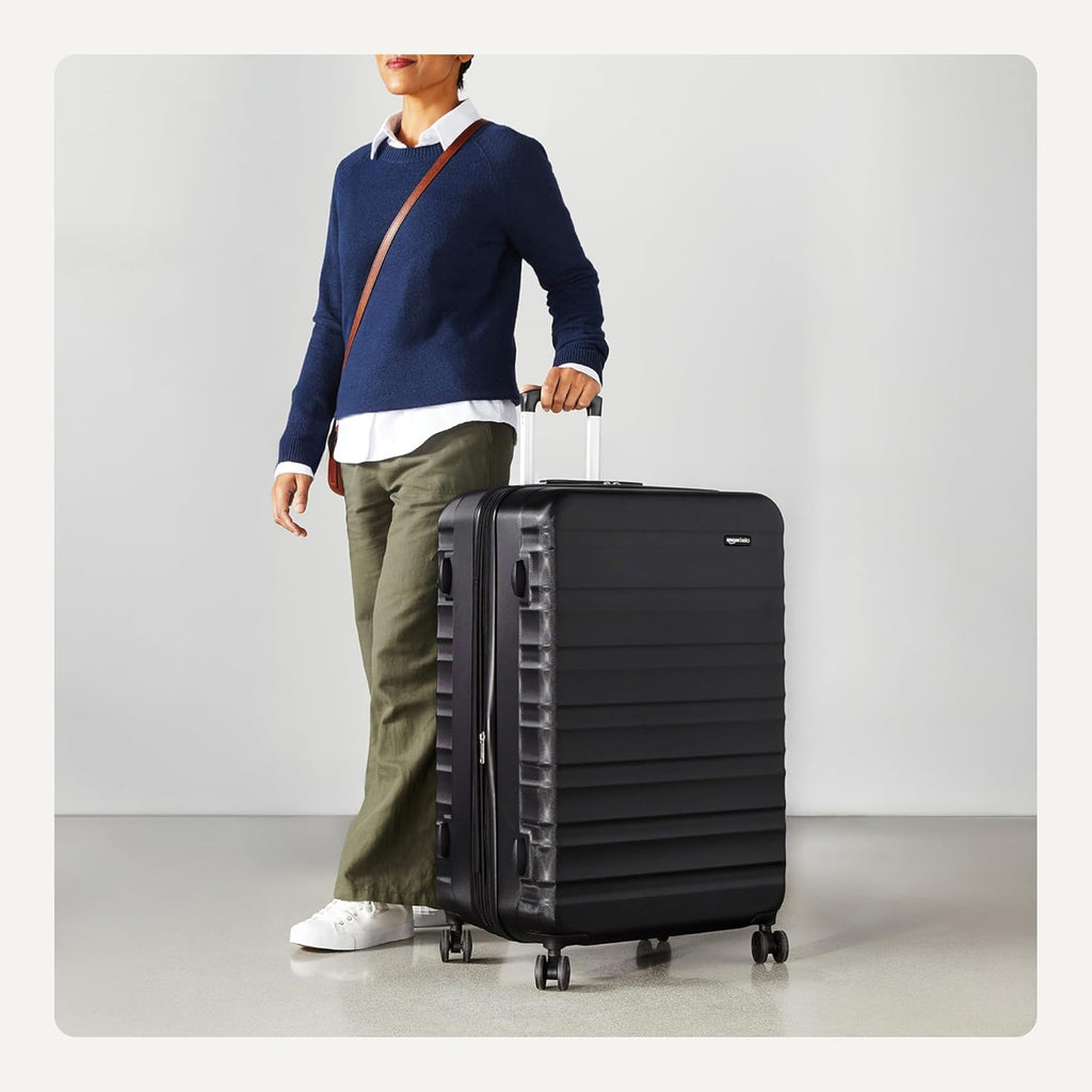 Amazon Basics Hardside Spinner Luggage Black