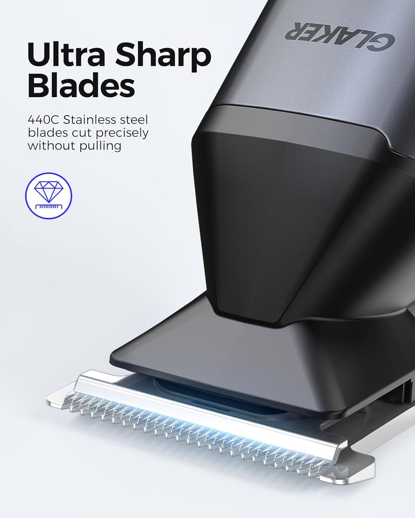GLAKER Professional Men Hair Trimmer Kit with T Blade