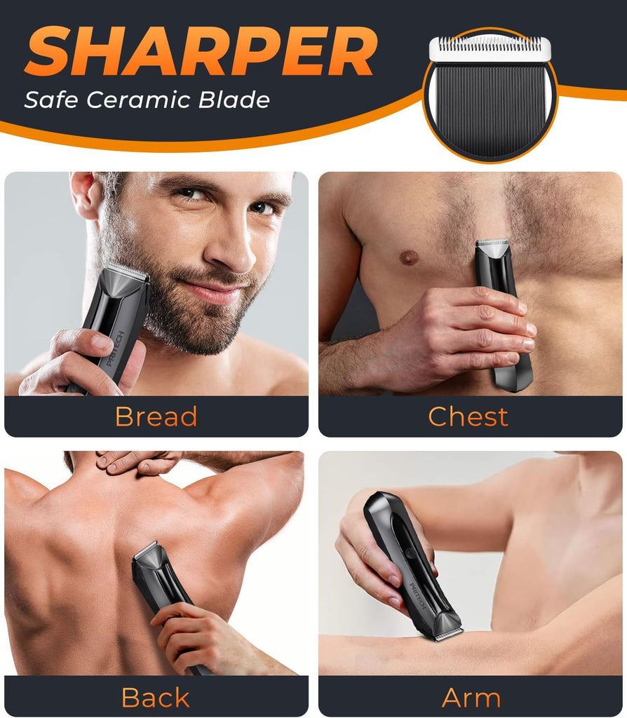 Pritech Body Hair Trimmer for Men Wet Dry Trimmer
