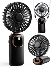 Load image into Gallery viewer, Portable Handheld Fan with LED Display and Battery