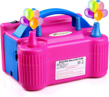 Load image into Gallery viewer, Electric Air Balloon Pump Set Dual Nozzle Balloon Inflator