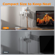Load image into Gallery viewer, 6 in 1 Power Strip Extension Plug with USB C Charger