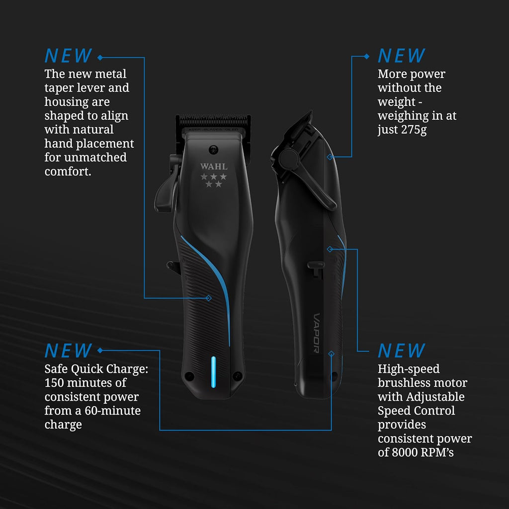 Wahl Professional Vapor Clipper Corded Cordless F32 Adjustable Balding Blade