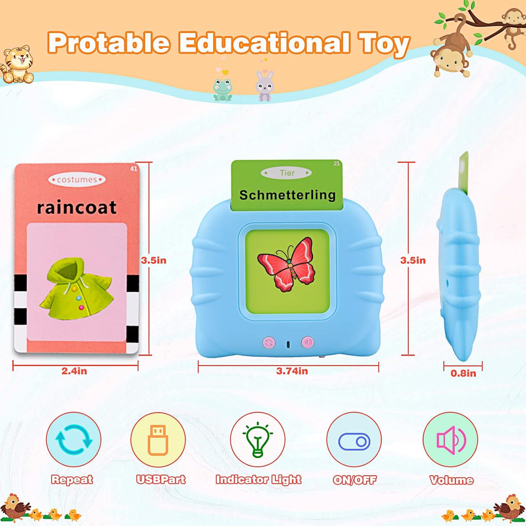 Flash Cards Learning Toys for Toddlers British English Electronic