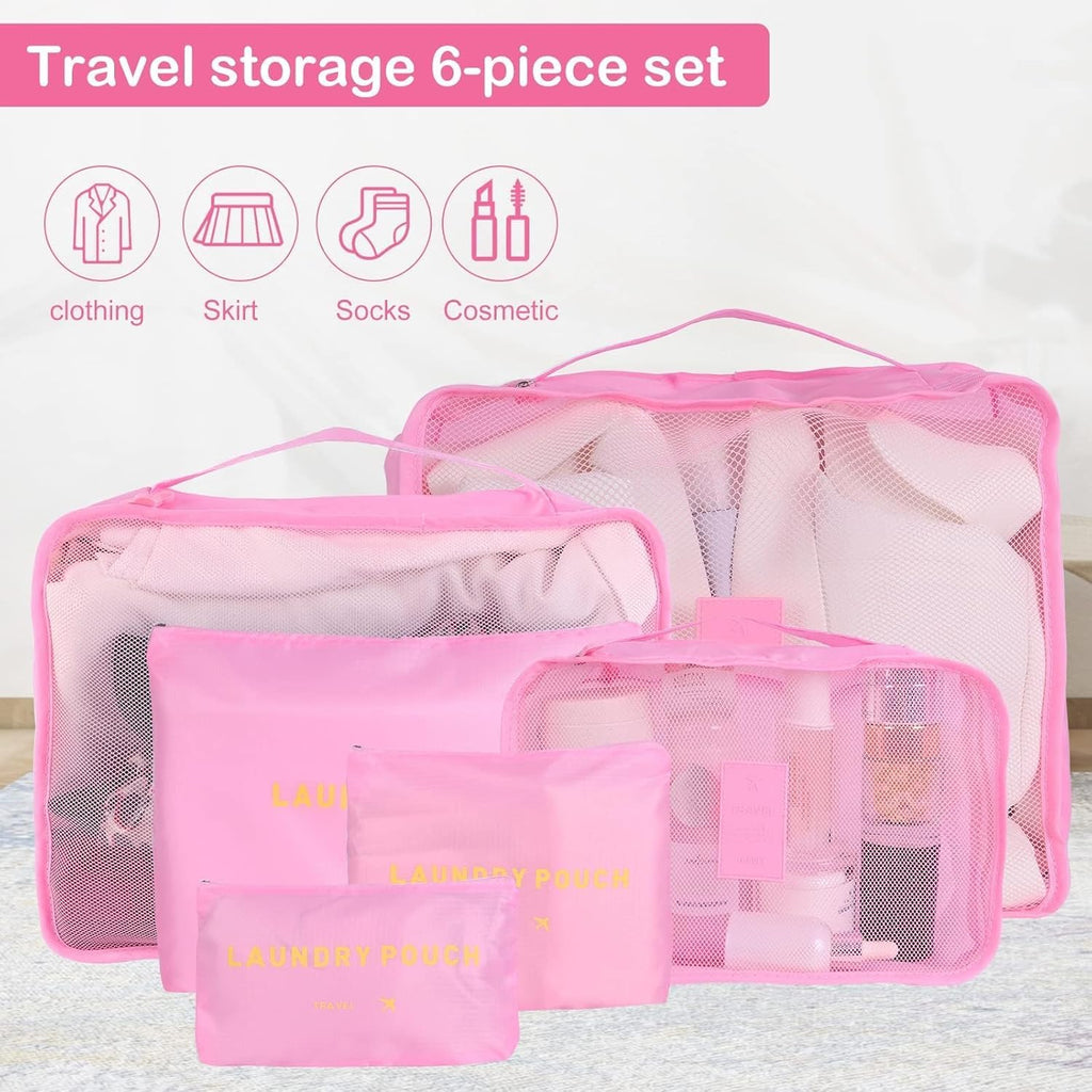 Travel Packing Cubes Set Waterproof Laundry Bag Storage