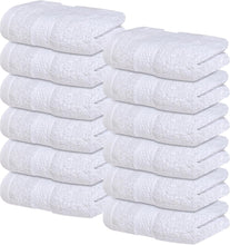 Load image into Gallery viewer, Premium White Wash Cloths and Face Towels Set Cotton