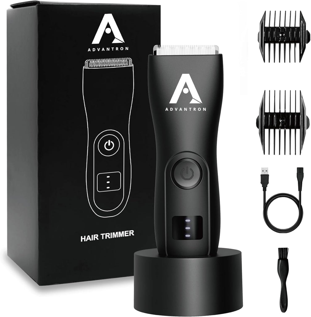 Advantron Waterproof Cordless Trimmer Shaver for Men Beard Hair