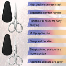 Load image into Gallery viewer, Eyebrow Scissors for Hair Eyebrows Nose Hair Beard