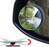 Ampper Blind Spot Round HD Glass Convex Rear View Mirror Car