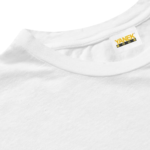 YANEK Solid Unisex Round Neck T Shirt Short Sleeve Cotton