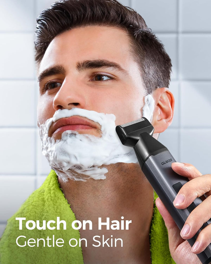 GLAKER Professional Men Hair Trimmer Kit with T Blade