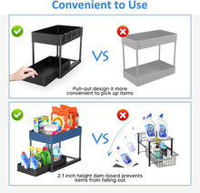 Load image into Gallery viewer, Under Sink Shelf Storage Organiser with Sliding Drawer