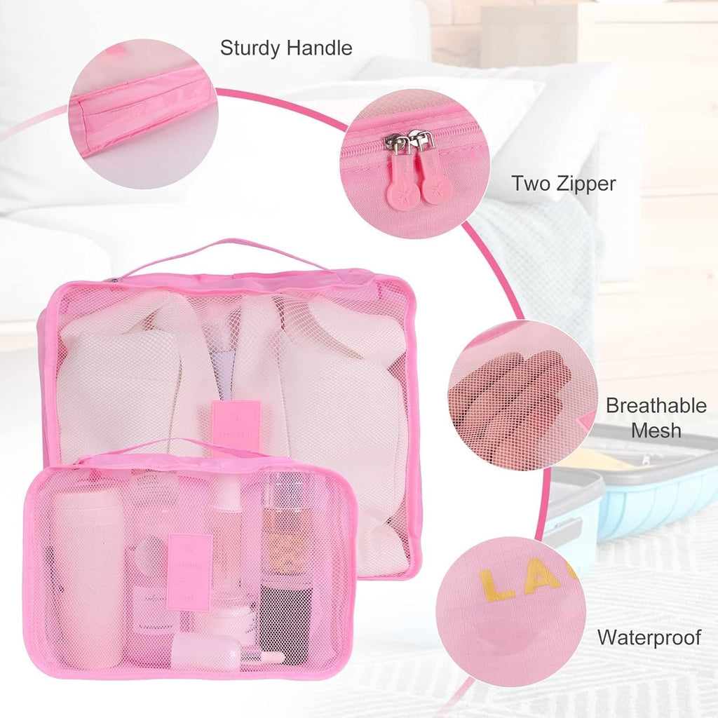 Travel Packing Cubes Set Waterproof Laundry Bag Storage