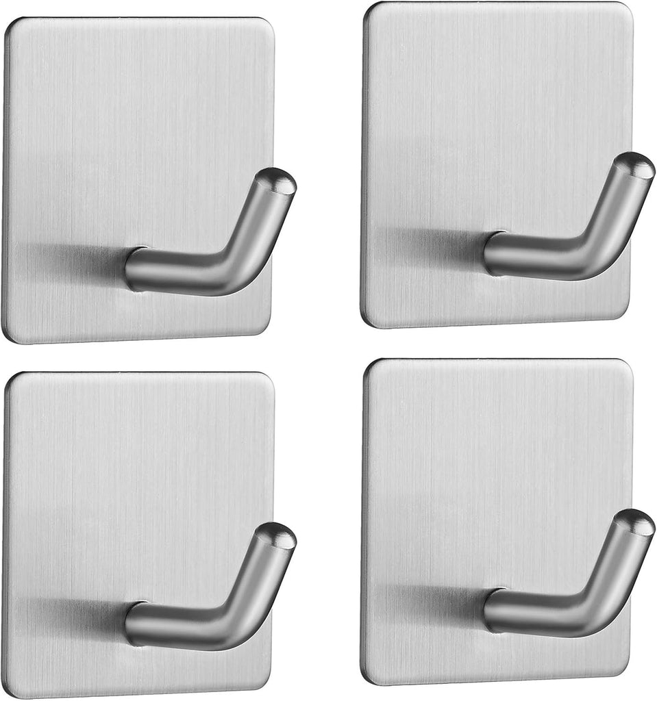 JS Heavy Duty Adhesive Hooks Stainless Steel Wall Hooks