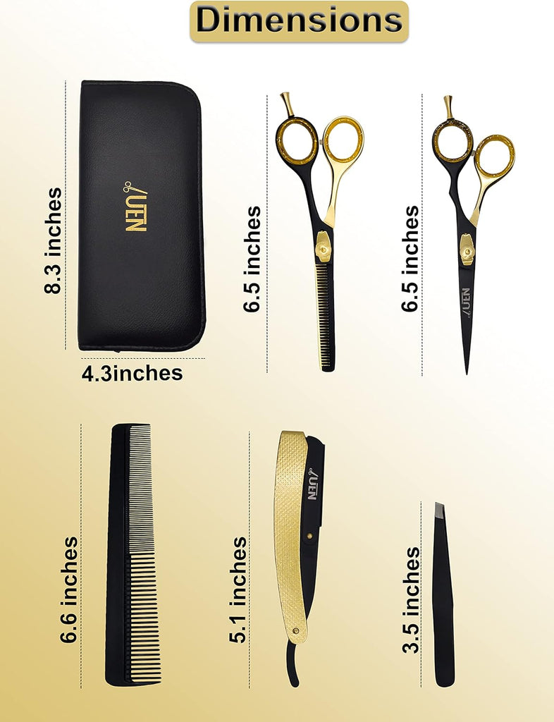 Professional Hair Cutting Scissors Set with Shears and Tools